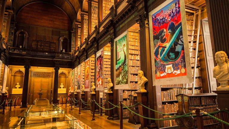 books in trinity college library long room